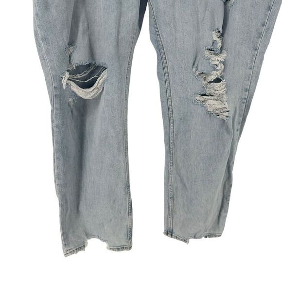 Abercrombie Curve Love Ankle Straight Ultra High Rise Size 37 24L Light Wash - Picture 3 of 10